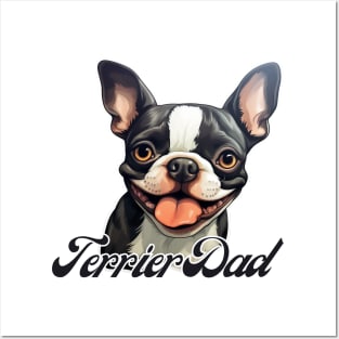 Boston TerrierDad Gift - Unique Dog Lover T-Shirt Posters and Art